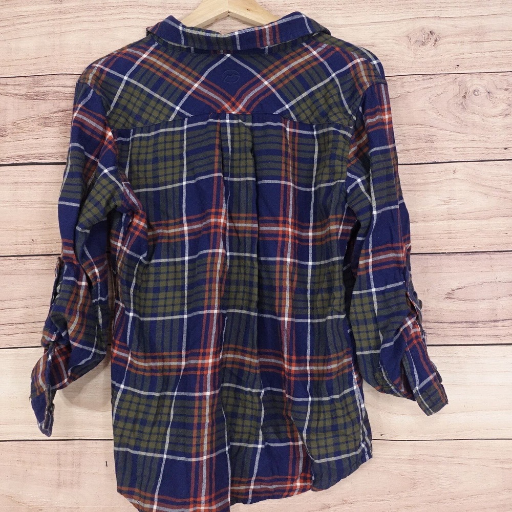 MAGELLAN OUTDOORS LONG SLEEVE PLAID FLANNEL BUTTON DOWN SHIRT WOMENS SIZE M - Picture 3 of 5
